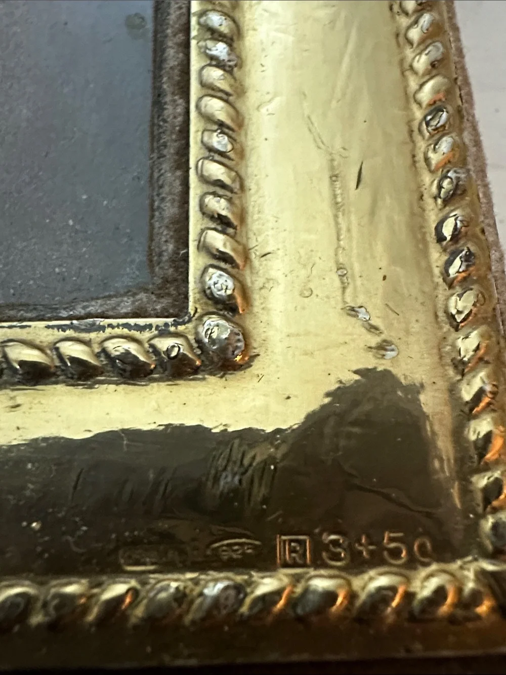 VINTAGE STERLING SILVER (THIN LAYER) PICTURE FRAME LOOKS ROSE GOLD MINI